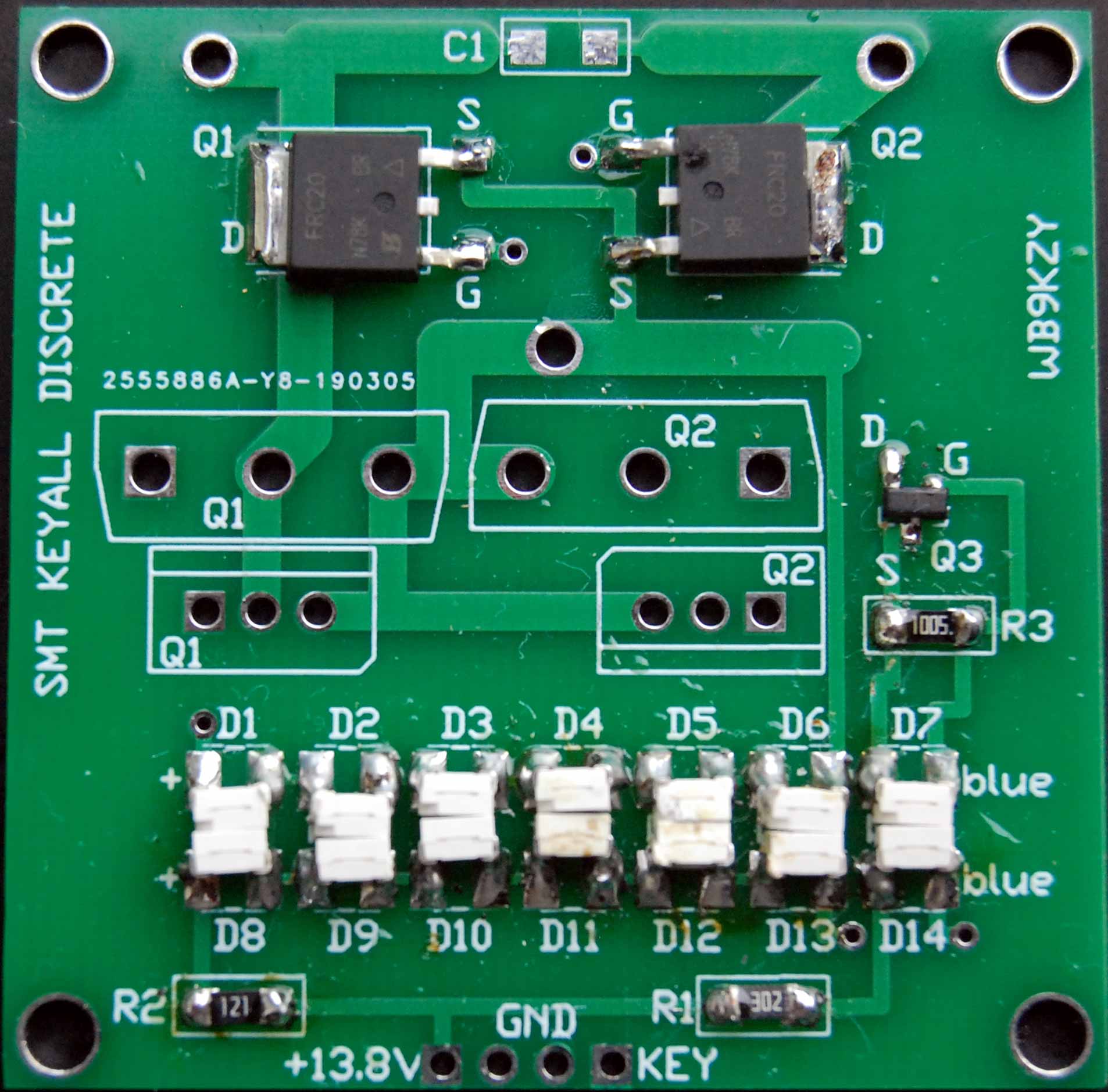 [SMT Keyall Discrete circuit board picture - click for larger version]